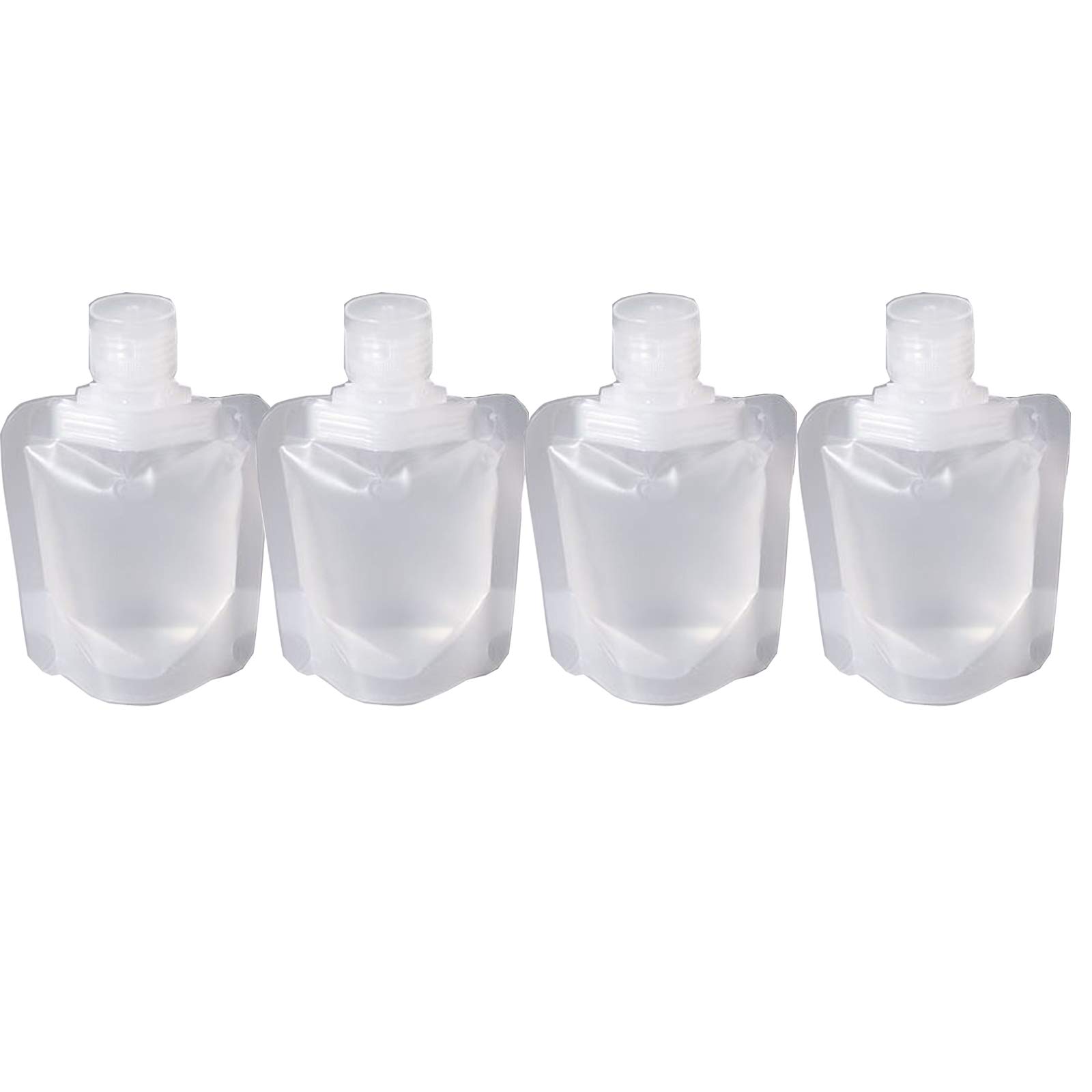 Travel Liquid Bag - Foldable Soft Makeup Bag for Toiletries, Portable & Disposable Transparent Bottles (50ML) for Facial Cleanser, Shampoo, Shower Gel Samples | Perfect for Air Travel, Gym & Weekend Getaways