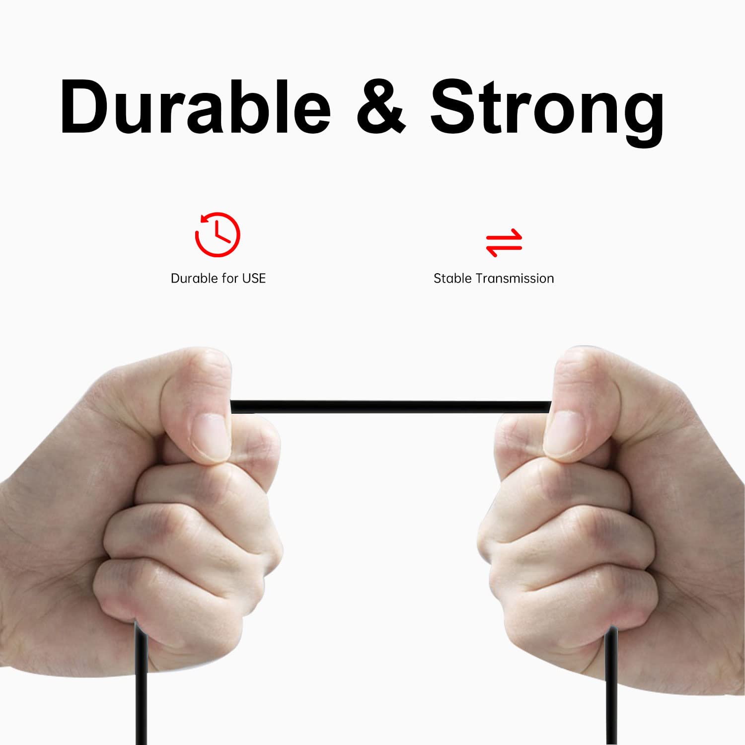 DingZan 3.3ft Black Lightning Extension Cable - iOS Male to Female Extender for Audio, Video, Data & Charging | Compatible with iPhone, iPad, iPod | Perfect for Home, Office & Travel Use