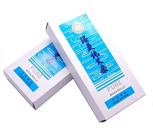 Pure Moxa Rolls for Mild Moxibustion Therapy - 2 Boxes (20 Rolls) by CyberTech - Natural Pain Relief & Relaxation for Home Wellness & Acupuncture Clinics