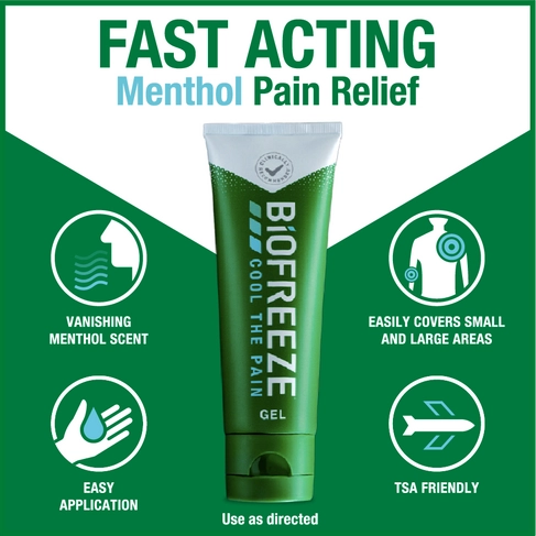 Biofreeze Pain Relieving Gel - 3 oz Fast-Acting Muscle & Joint Relief for Athletes & Active Lifestyles - Perfect for Post-Workout Recovery & Arthritis Pain Management