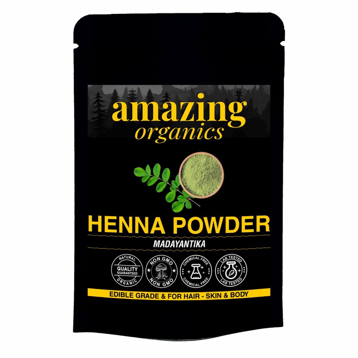 Natural Henna Powder for Hair Color & Growth - Safe Organic Hair Dye for DIY Coloring, Conditioning & Thickening - Perfect for Home Hair Care & Styling