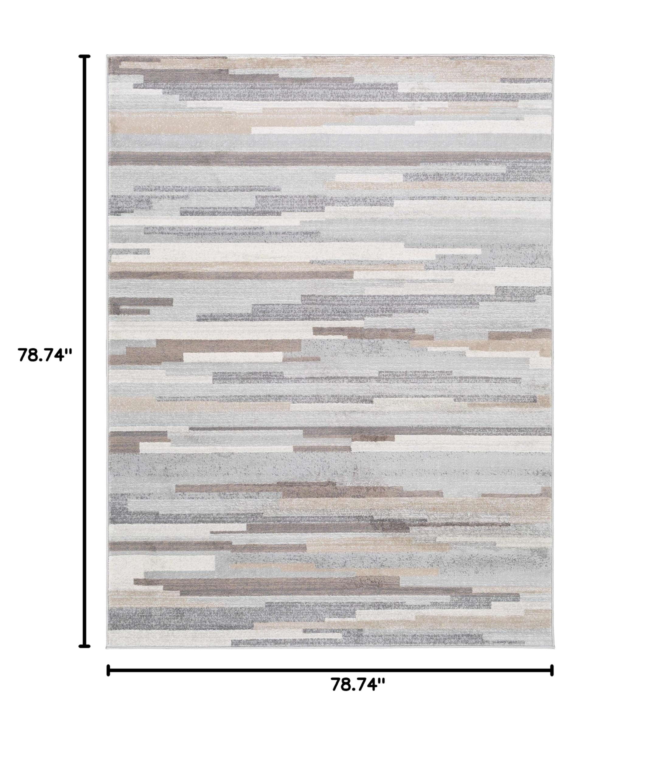 Hauteloom Monkland Modern Gray Area Rug 6'7