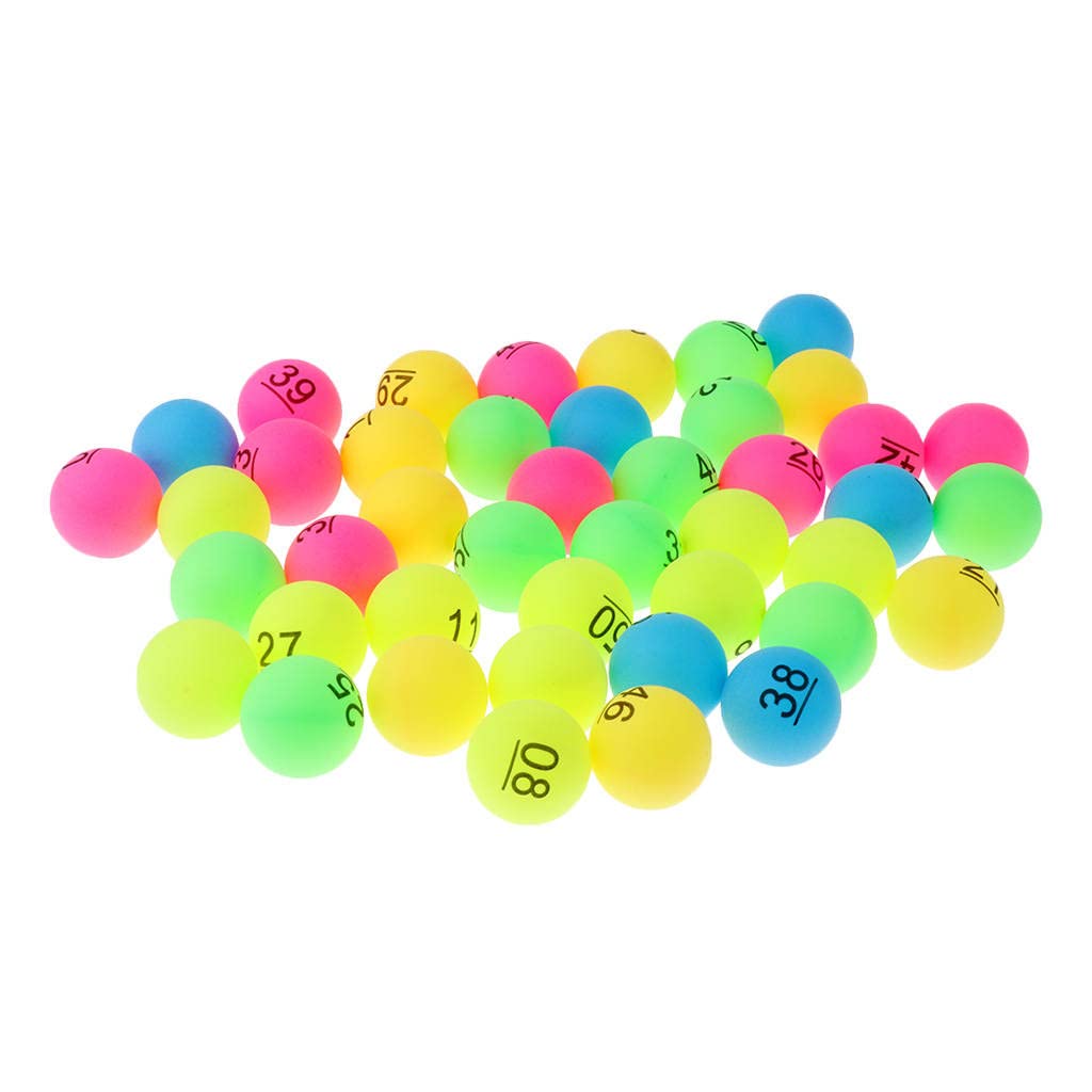 Shamjina 50-Pack Colorful Plastic Pong Balls - 40mm Multi-Colored Bouncing Balls for Beer Pong, Party Games, Kids Play & Outdoor Activities