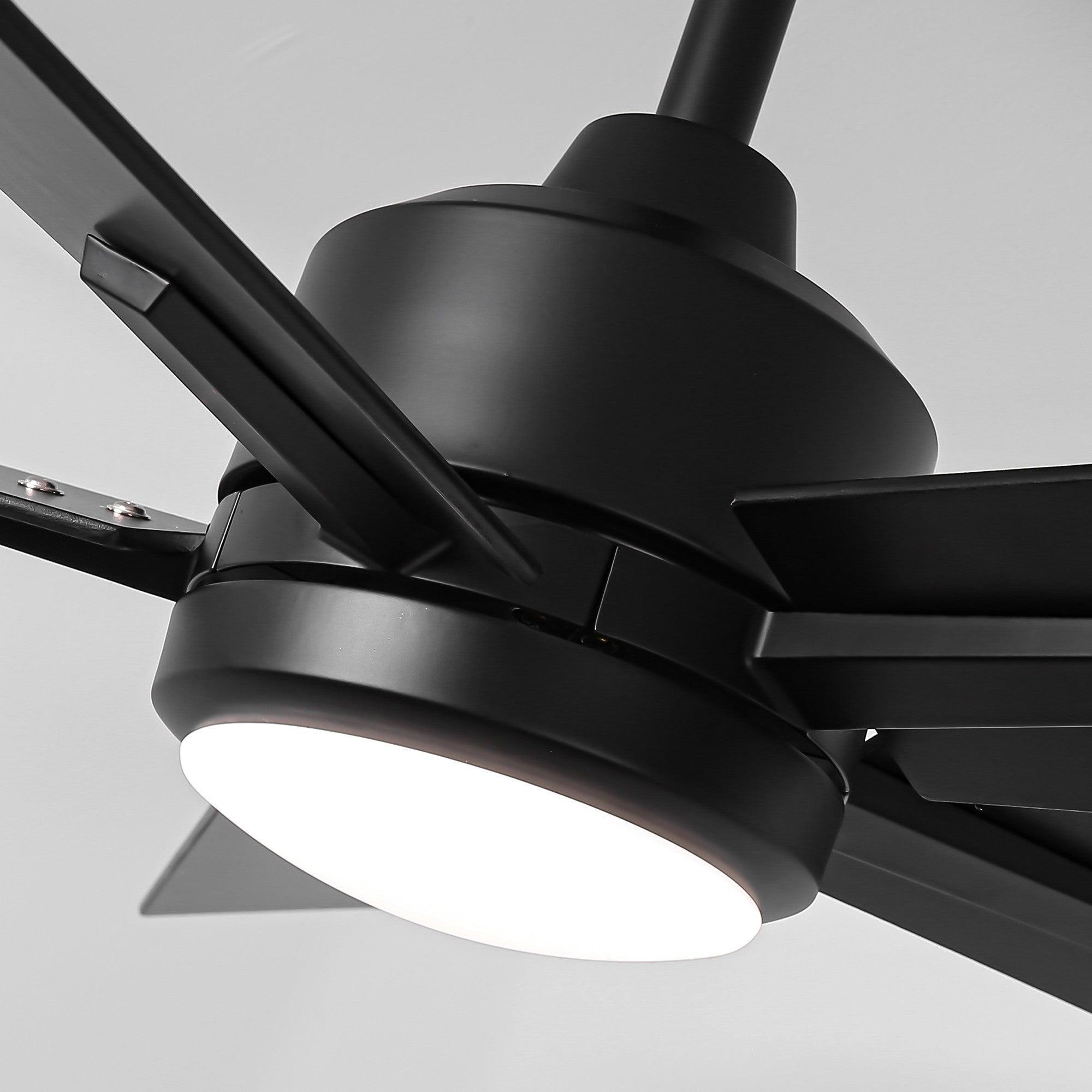 48 DC Motor 5-Blade Modern Ceiling Fan with Downrod Mount - Perfect for Living Room, Bedroom, and Office Cooling