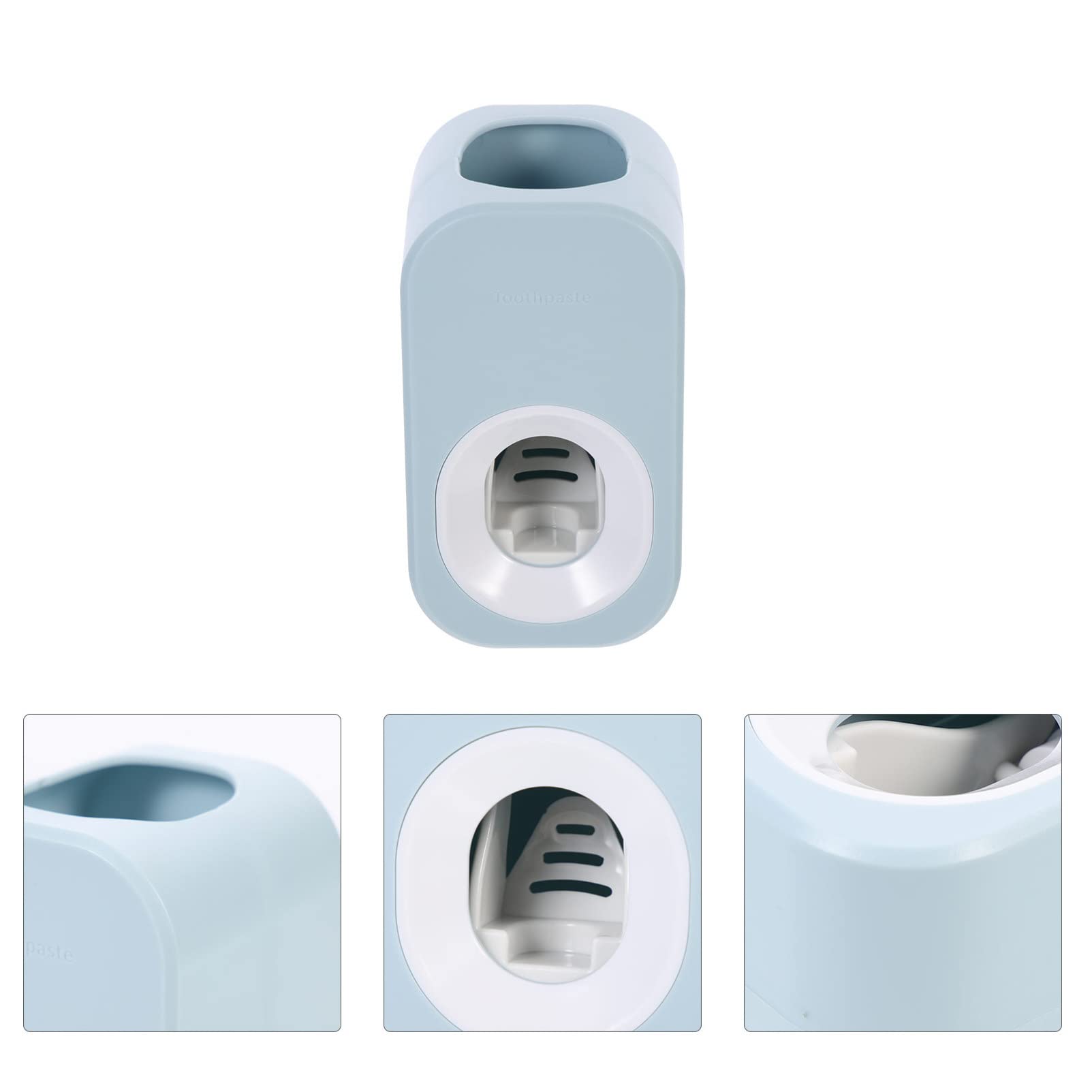 Automatic Toothpaste Dispenser Wall Mounted - Cabilock Plastic Toothpaste Squeezer & Toothbrush Holder Set for Bathroom | Space-Saving Bathroom Organizer, Perfect for Small Spaces & Family Use