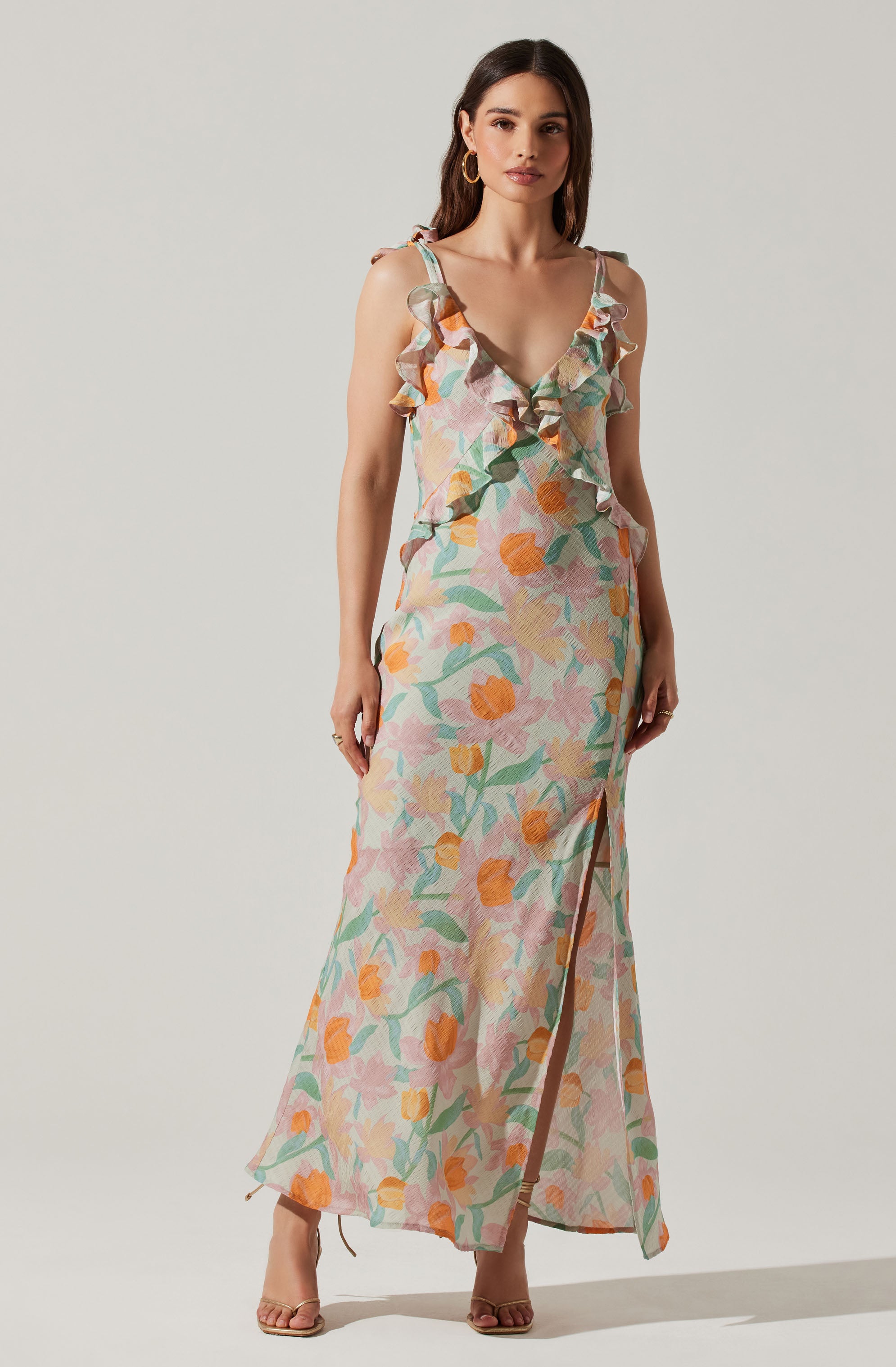 Mint pink floral