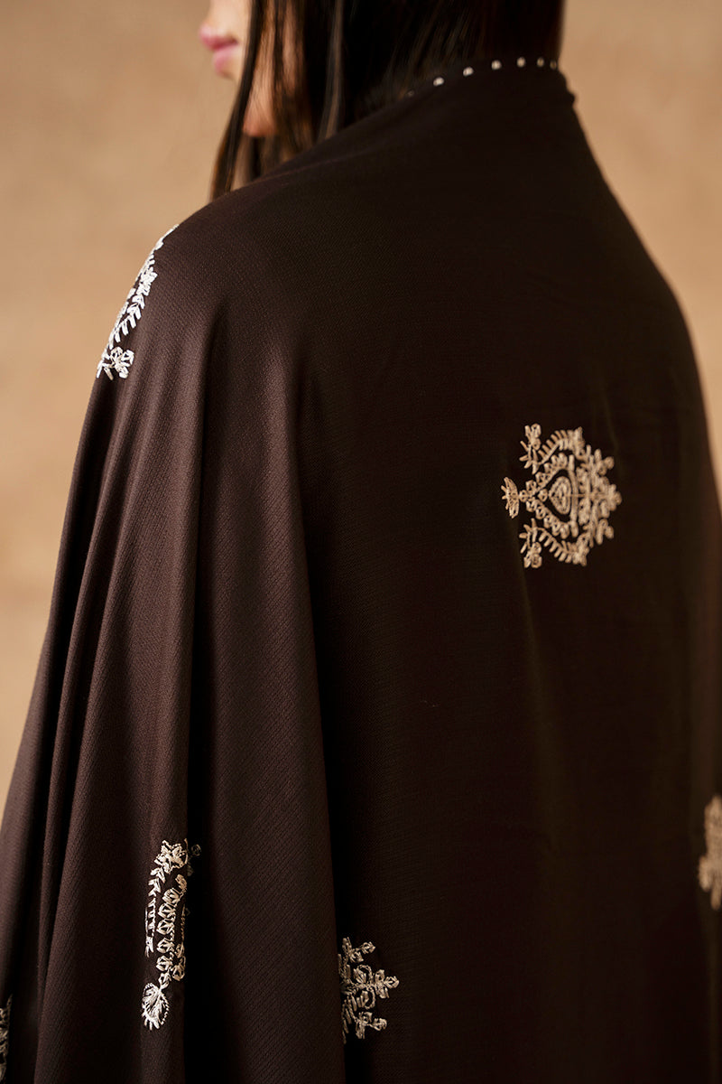 Hazel Embroidered Shawl - Elegant Floral Lace Scarf for Women, Perfect for Weddings, Parties & Evening Events