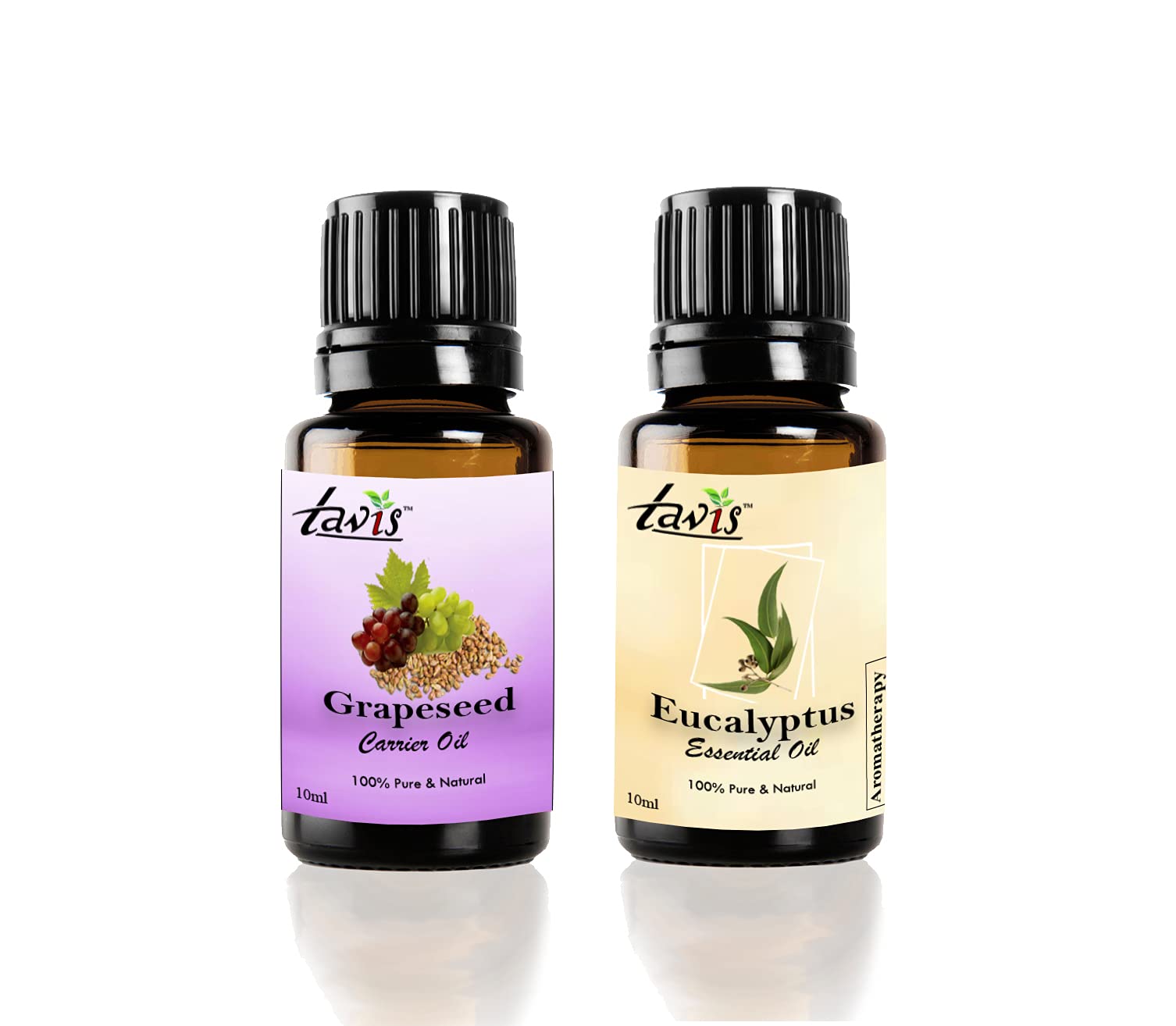 Pure Grapeseed Oil & Eucalyptus Essential Oil Set - 100% Natural, Cold Pressed for Skin, Hair & Aromatherapy - Perfect for Massage, DIY Beauty & Home Diffusers