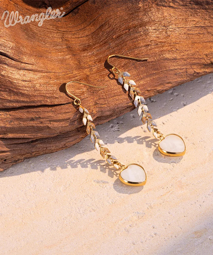 Wrangler Demeter's Heart Necklace and Earrings Set - Sterling Silver Greek Goddess Jewelry for Women - Perfect for Valentine's Day, Anniversary, and Romantic Date Nights