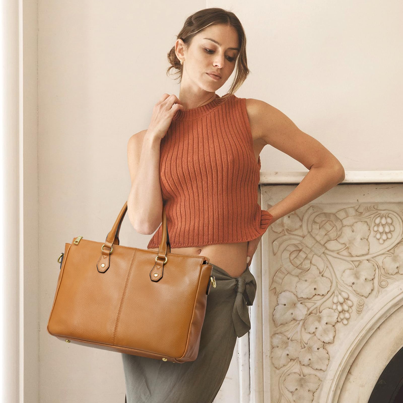 Kattee Soft Leather Tote Bags for Women - Stylish Shoulder Satchel Purses & Handbags | Perfect for Work, Travel & Everyday Use
