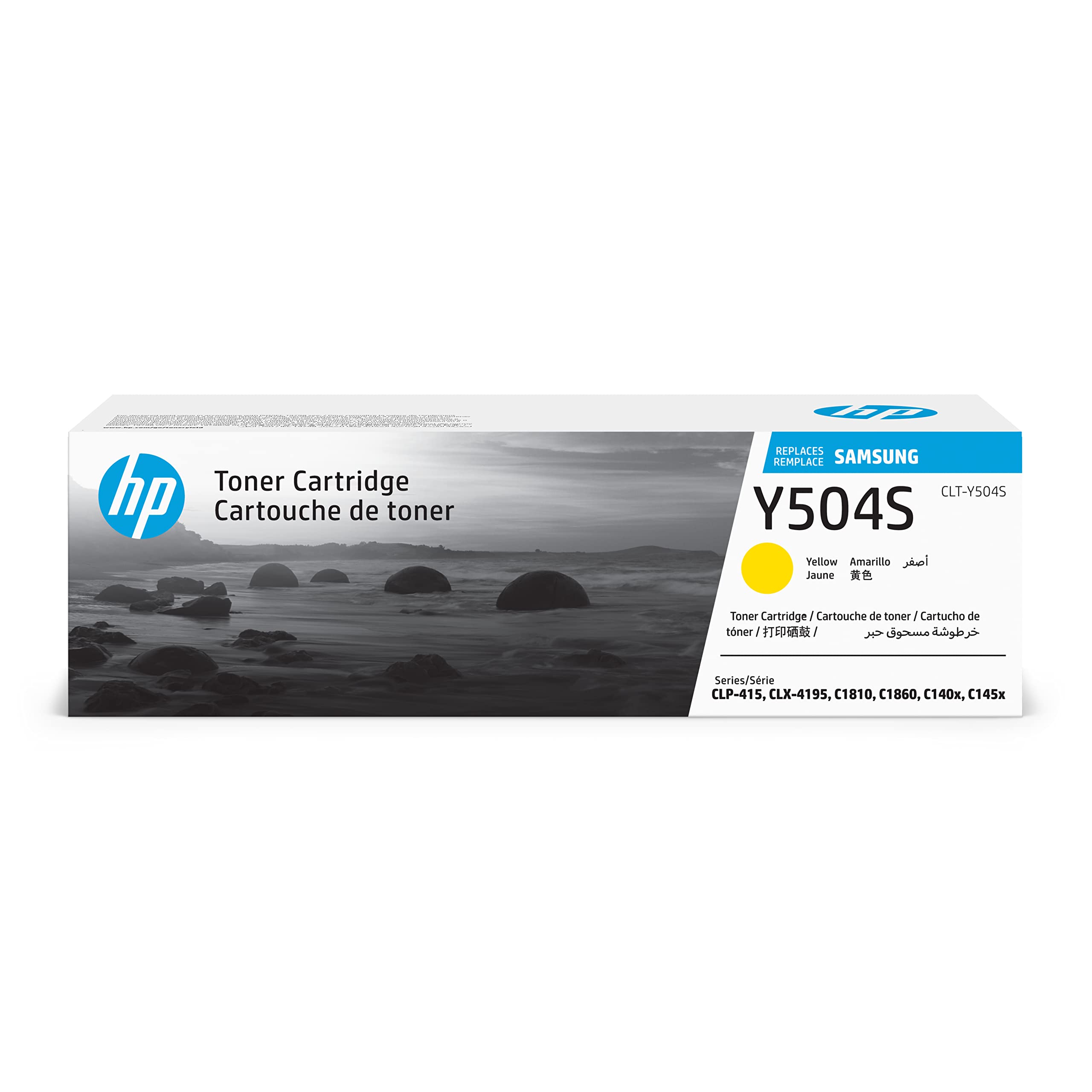 Original HP Samsung SU502A CLT-Y504S Yellow Toner Cartridge - Compatible with CLP-415NW, CLX-4195FW, SL-C1810W, SL-C1860FW Printers - Perfect for Office & Home Printing Needs