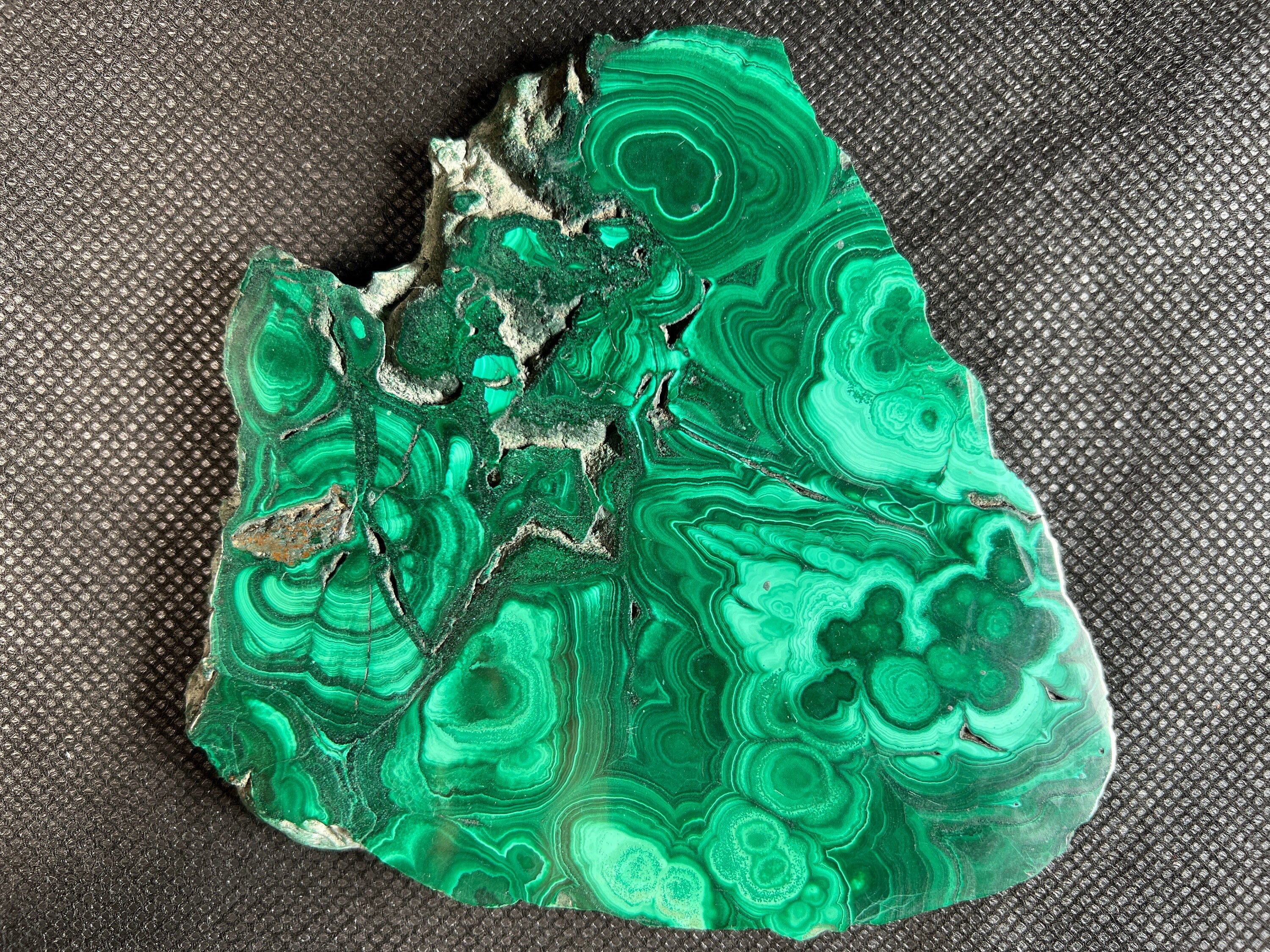 Premium MALACHITE Crystal Slab - Natural Green Malachite Stone for Jewelry Making, Unique Spiritual Gift & Home Decor (50413) - Perfect for Meditation Spaces, Healing Rooms & Luxury Interior Design