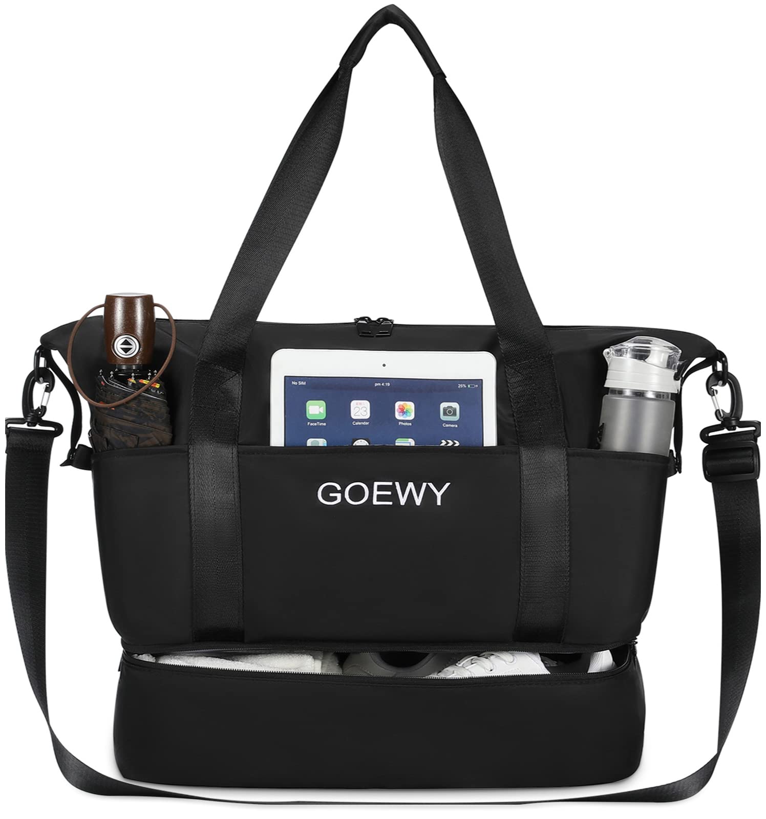 Lightweight Gym Bag for Women & Men - Sports Duffel Bag with Shoes Compartment & Wet Pocket - Perfect for Travel, Yoga, Football, Basketball, School & Weekend Getaways - Carry On Duffle Bag with Key Purse