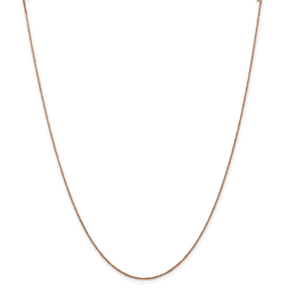 14K Rose Gold 0.7mm Ropa Chain Necklace - 16 Inch Dainty Jewelry for Women | Perfect for Layering, Everyday Wear & Special Occasions