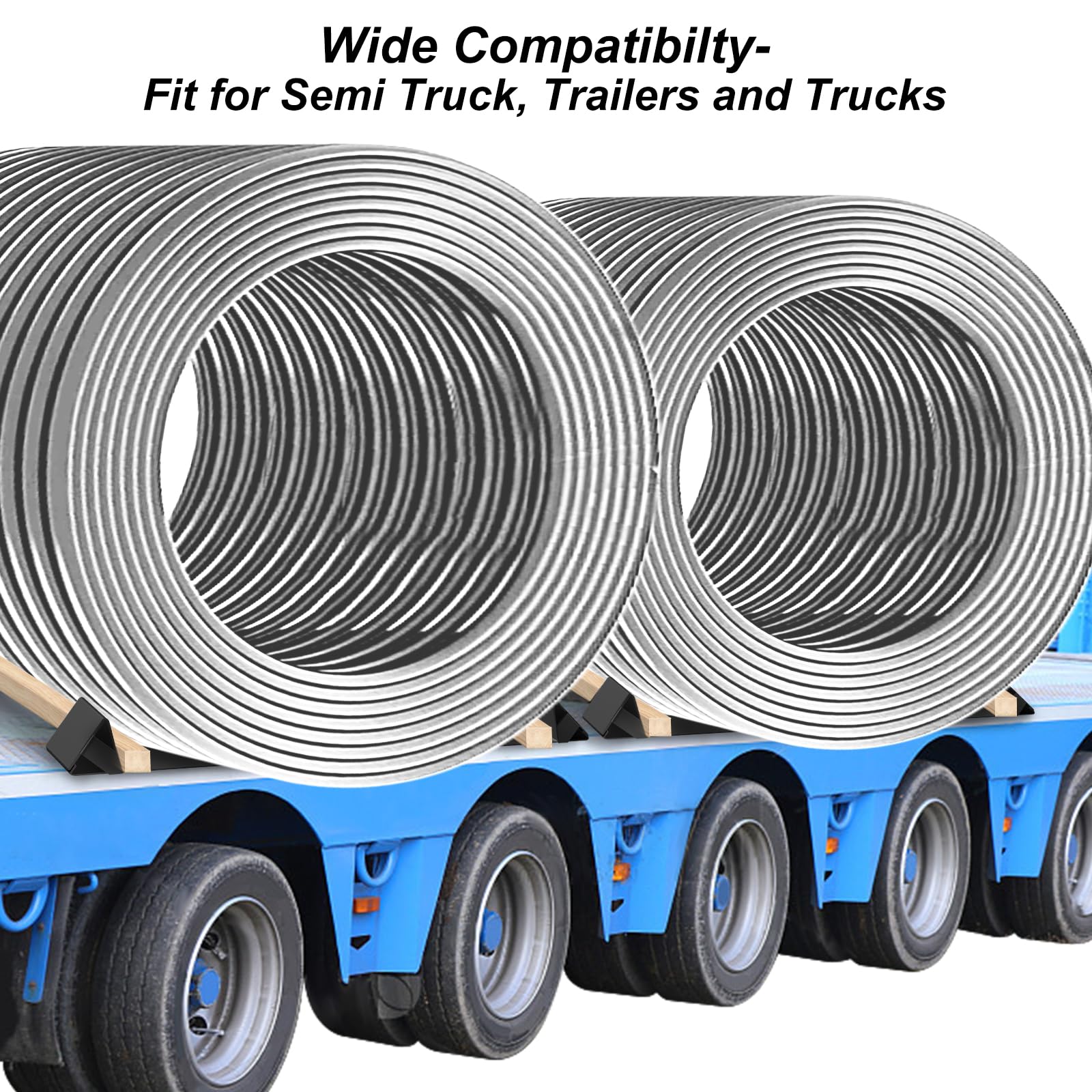 Heavy Duty Steel Coil Chock/Bunk/Rack - 33 Inch Flatbed Trailer Coil Rack (10 Pack) - Secure Cargo Transport for Construction & Industrial Use