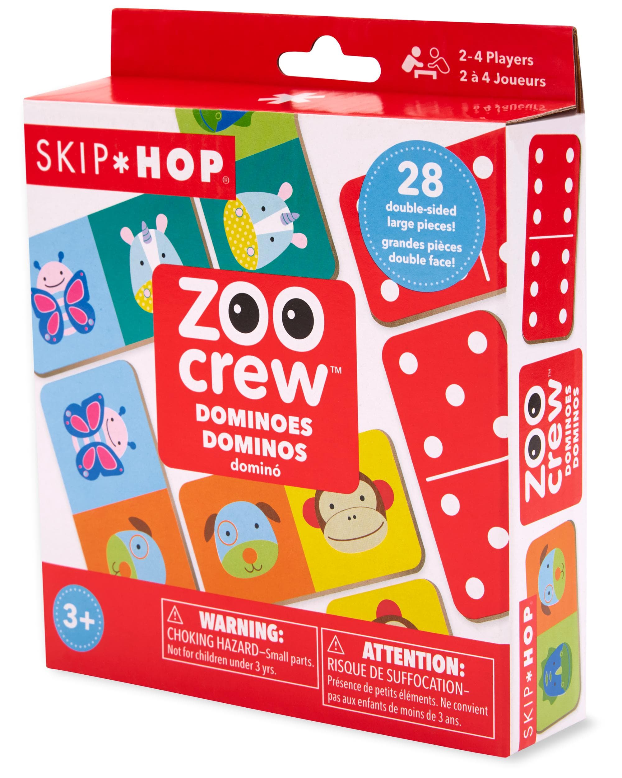 Skip Hop Zoo Crew Dominoes Set - Animal-Themed Educational Domino Game for Toddlers & Kids - Perfect for Family Game Night, Preschool Learning & Travel Entertainment