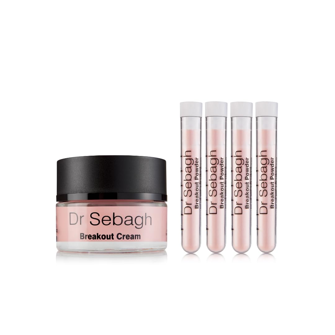 Best Breakout Solution for Oily Skin - Balancing Cream 50ml & 5 Spot Treatment Powders (1.95g Each) | Acne Treatment for Face & Body | Perfect for Daily Skincare Routine & Travel