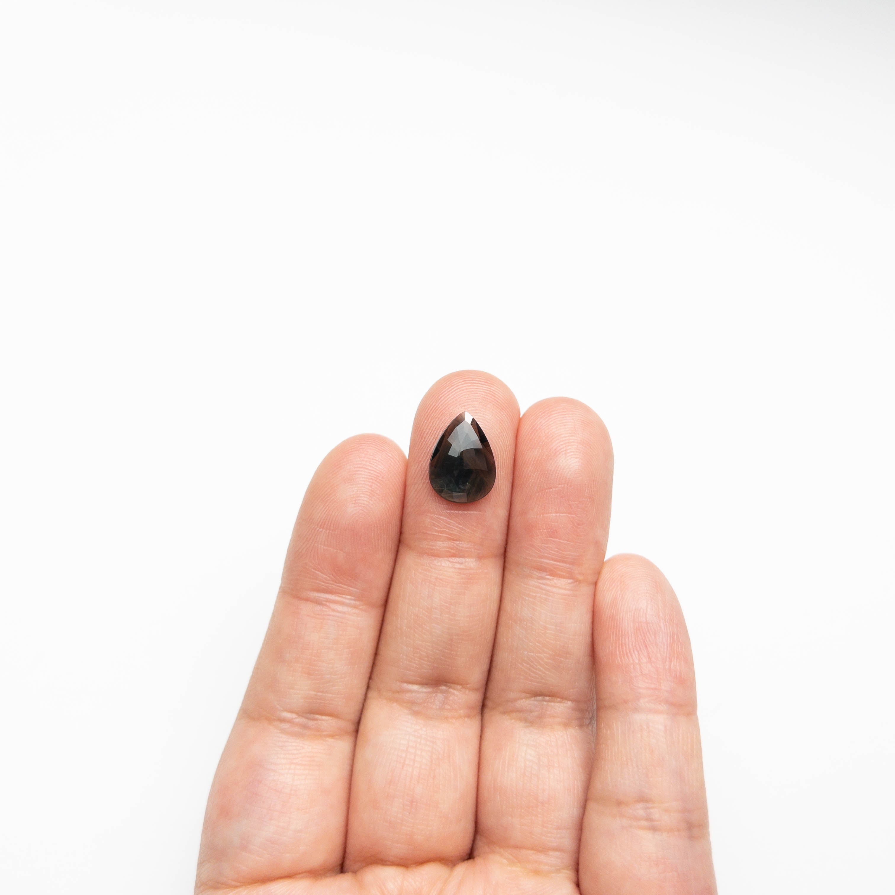2.39ct Natural Pear-Cut Blue Sapphire Gemstone - 12.50x9.14x2.34mm Double Cut Loose Stone for Jewelry Making (23433-17) | Engagement Rings, Pendants & Fine Jewelry Designs