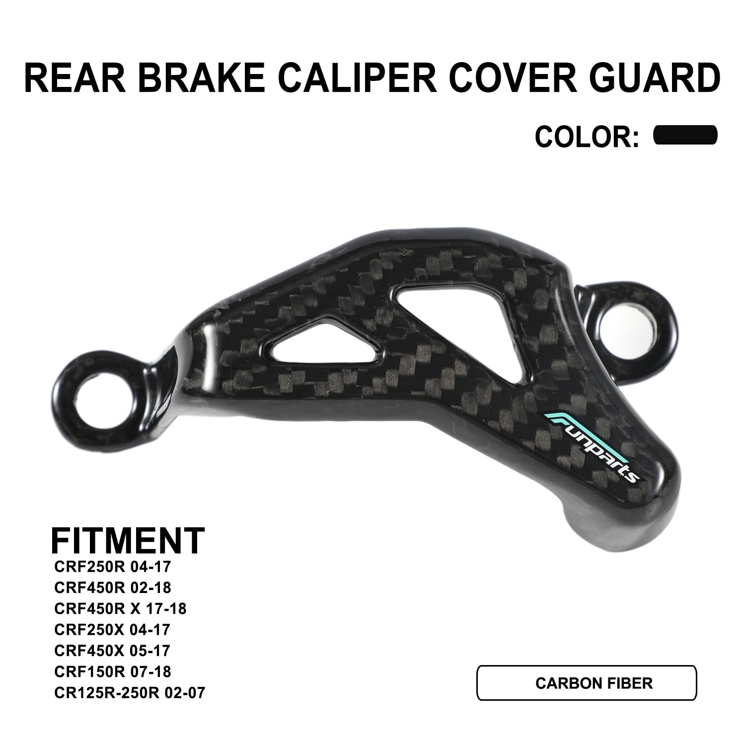 High-Quality Carbon Fiber Rear Brake Caliper Cover Guard for Honda CRF150R/250R/450R/250X/450X/450RX (2002-2025) & CR125/CR250 (2002-2007) - Durable Motorcycle Protection for Off-Road & Motocross Racing