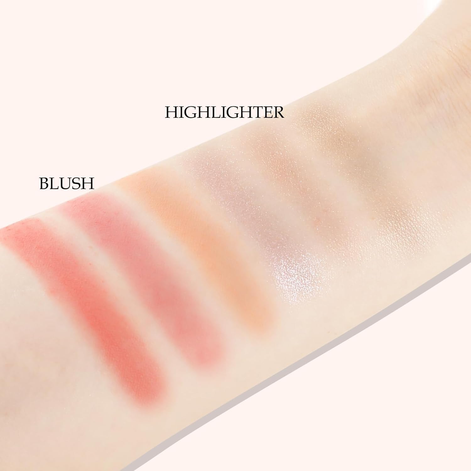 HUDAMOJI 6-Color Blush Highlighter Palette | Matte & Shimmer Face Makeup with Bellini Blusher | 36g Compact Powder for Cheeks | Perfect for Everyday Glam & Special Occasions