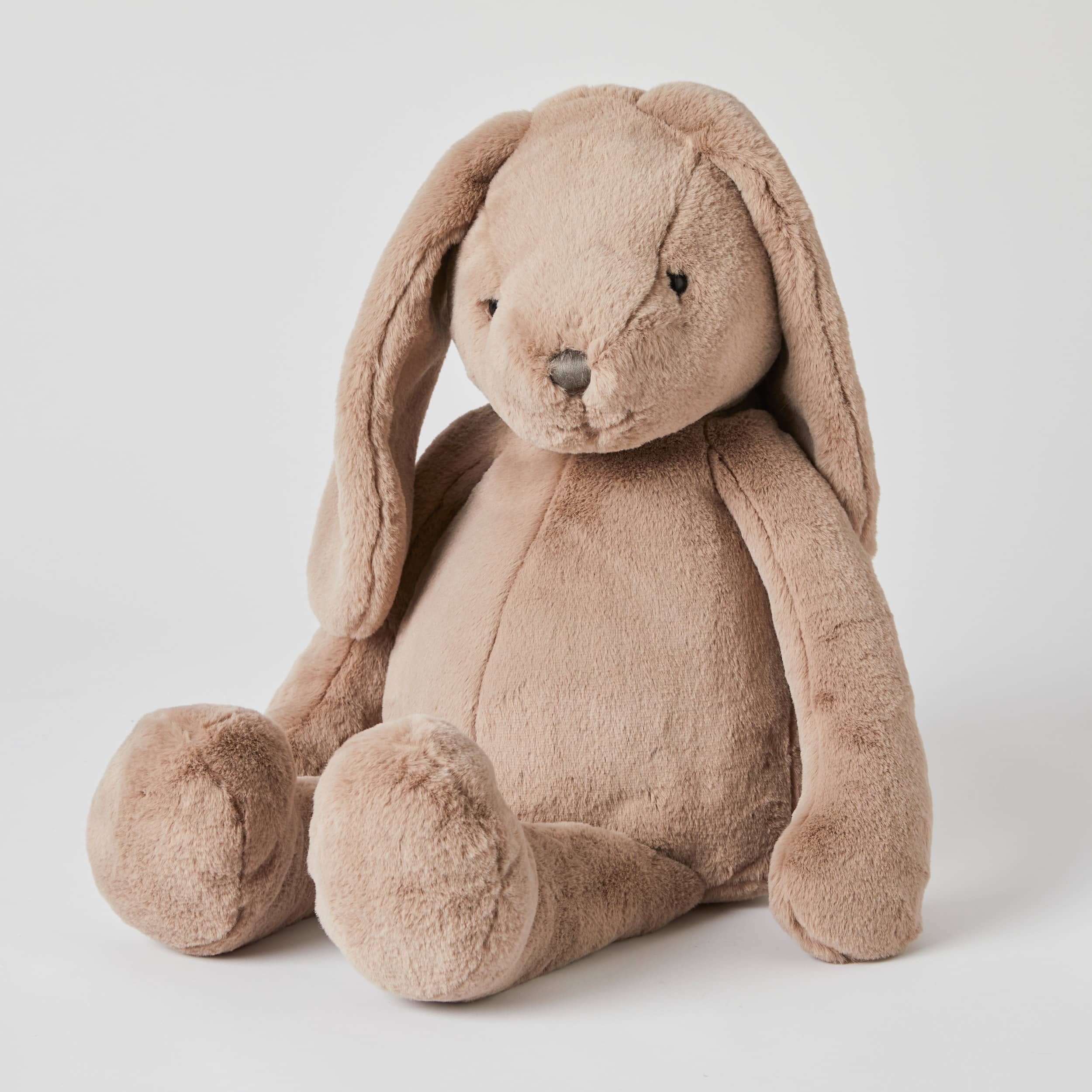 Jiggle & Giggle Extra Large Taupe Bunny Plush Toy - Super Soft Stuffed Animal for Kids, Nursery Decor & Easter Gifts