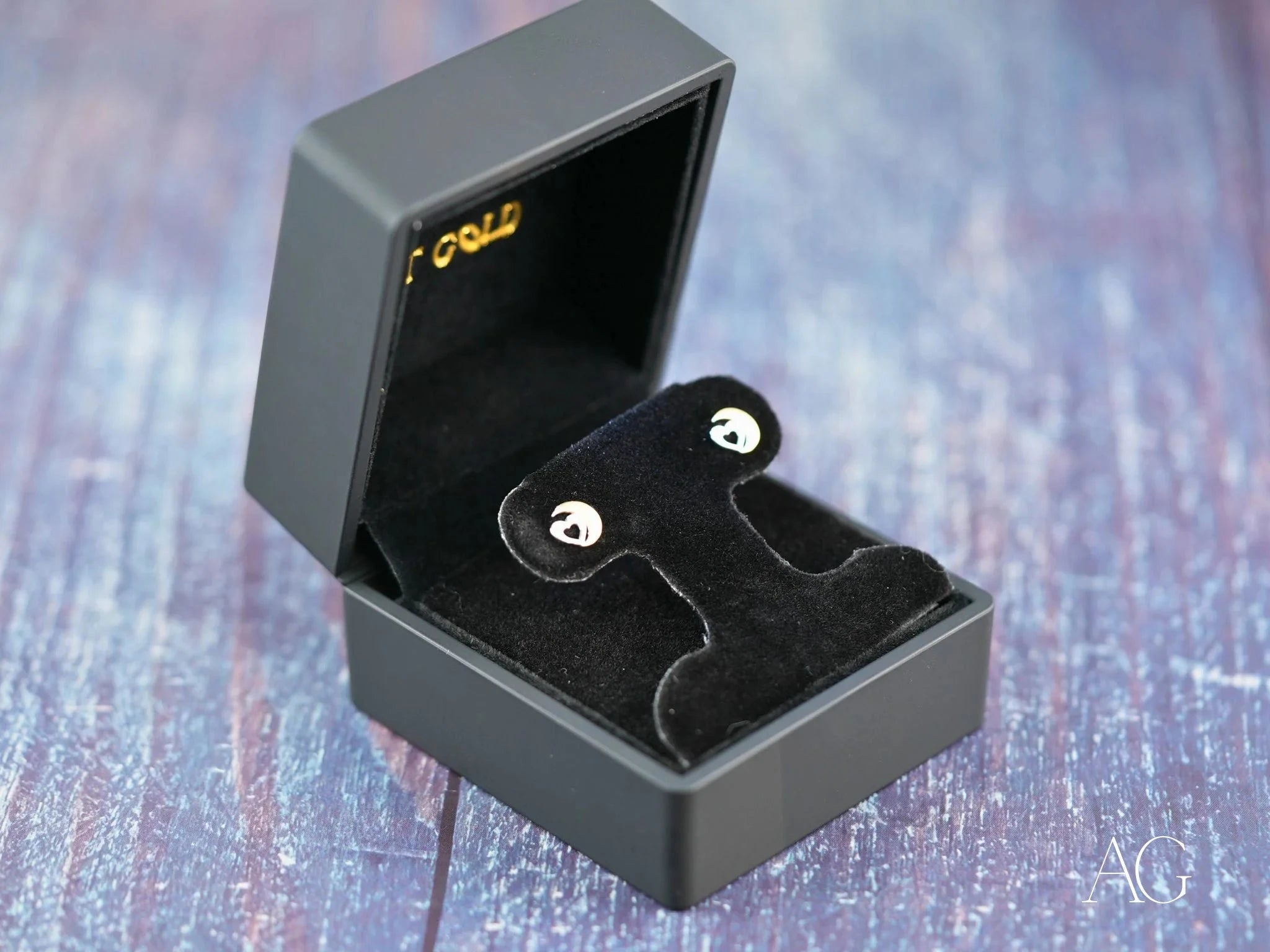18K Gold Moon and Heart Earrings for Women – Romantic Celestial Jewelry Gift for Valentine's Day, Anniversary & Special Occasions