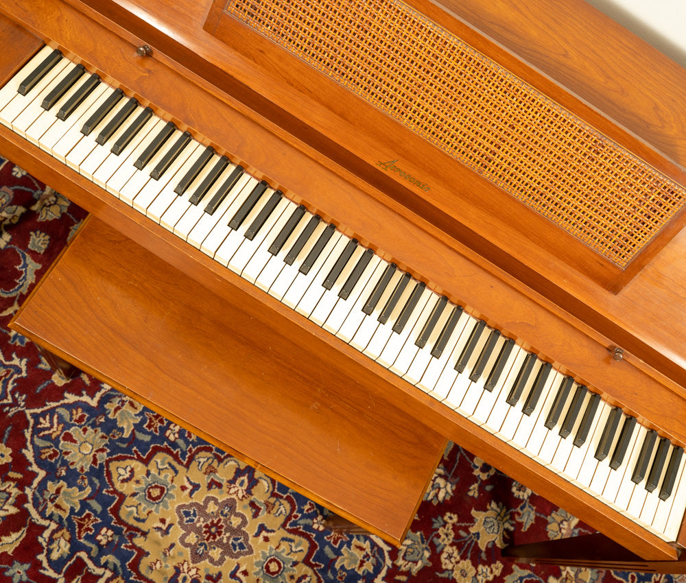 Acrosonic by Baldwin Spinet Piano in Satin Oak Finish | Serial Number 670826 | Perfect for Home, Studio & Small Venue Performances