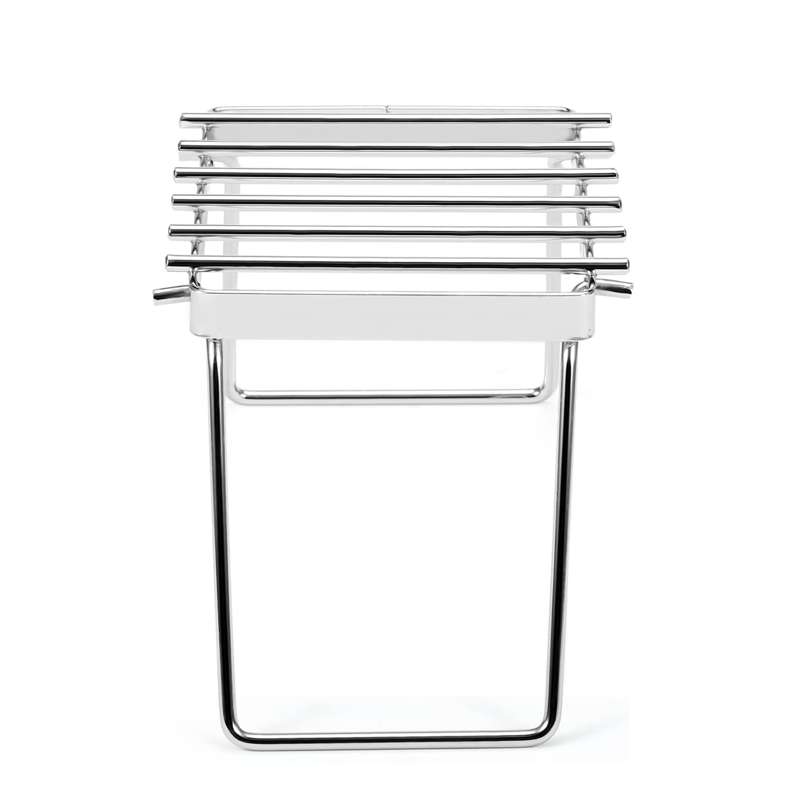 Portable Stainless Steel Folding Campfire Grill Stand - Multifunctional Gas Stove Grate for Outdoor Camping, Picnics & Backpacking Adventures
