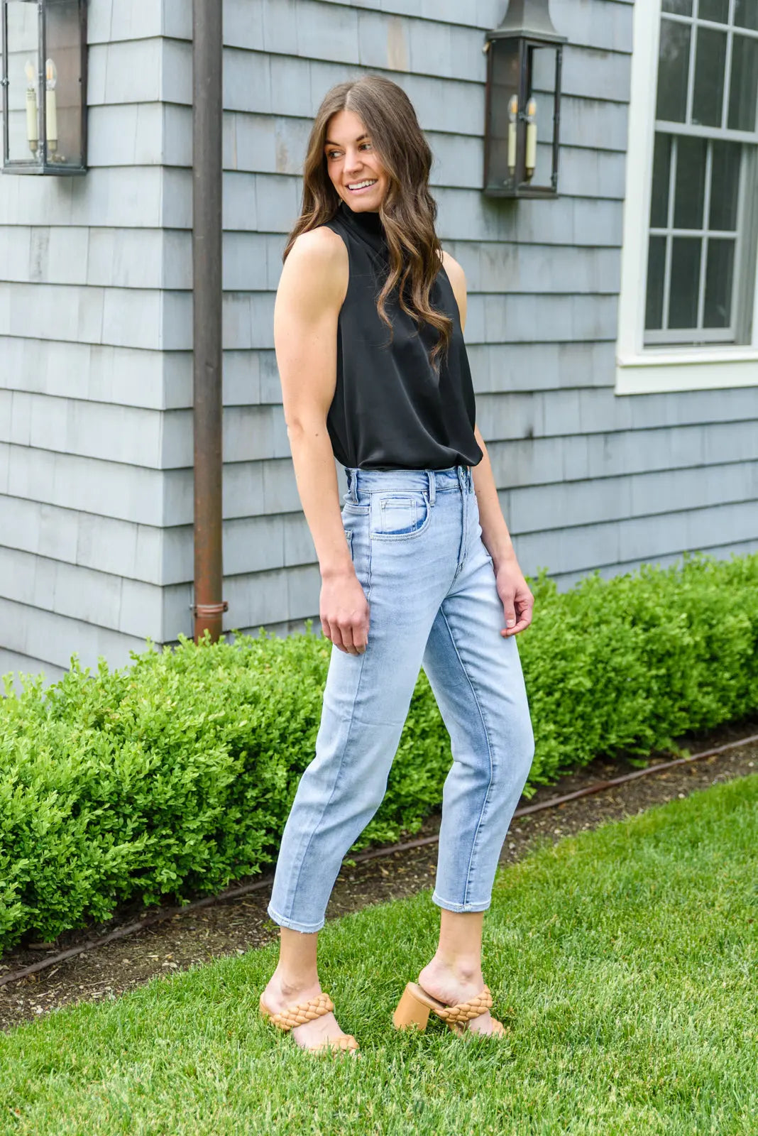 Stylish Mom Fit Jeans for Women - Comfortable High Waist Stretch Denim Pants for Casual Wear, Work & Everyday Outfits