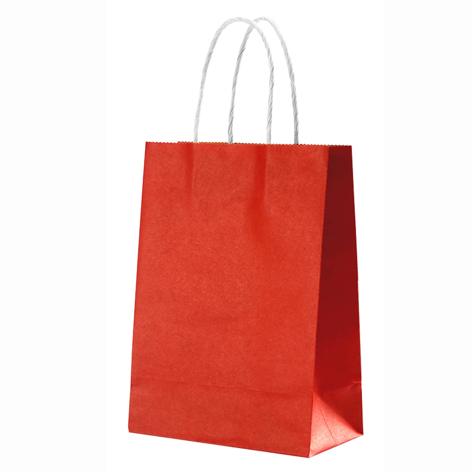 100 Pcs Kraft Paper Bags with Handles - Eco-Friendly Brown Shopping Bags for Retail Stores, Restaurants, Takeout, Grocery, Bakery & Gift Wrapping (8x4x11 Inches) - Perfect for Parties, Weddings, Farmers Markets & DIY Crafts