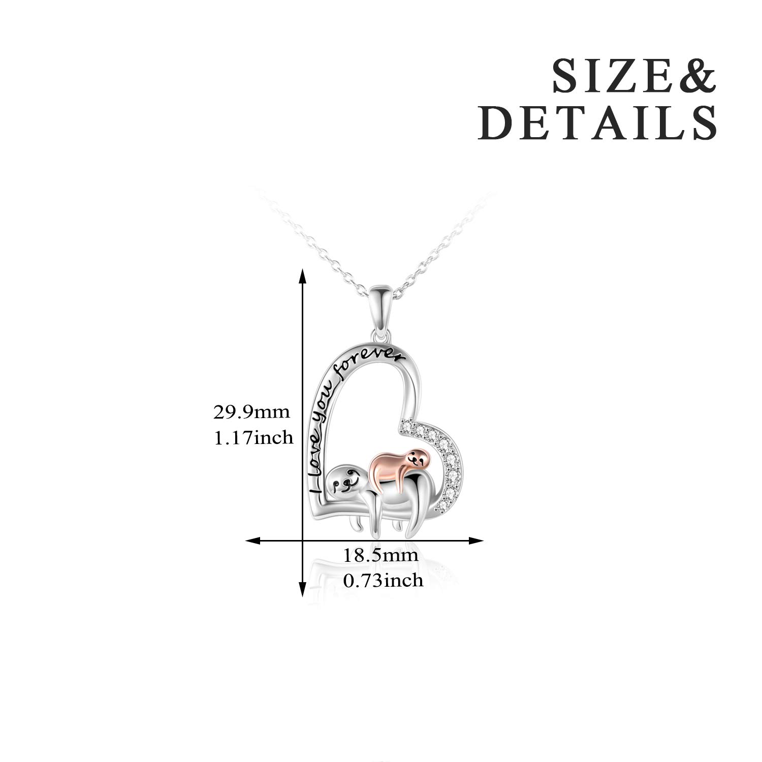 POPLYKE 925 Sterling Silver Animal Necklace - Elegant Jewelry Gift for Mom, Women, Daughter | Perfect Mother's Day, Birthday & Anniversary Present | Ideal for Casual Wear, Special Occasions & Gift Giving