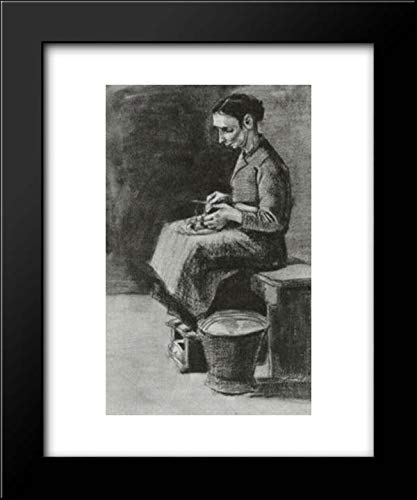 Vincent van Gogh 'Sien, Peeling Potatoes' 20x24 Framed Art Print - Classic Dutch Masterpiece for Home & Office Decor