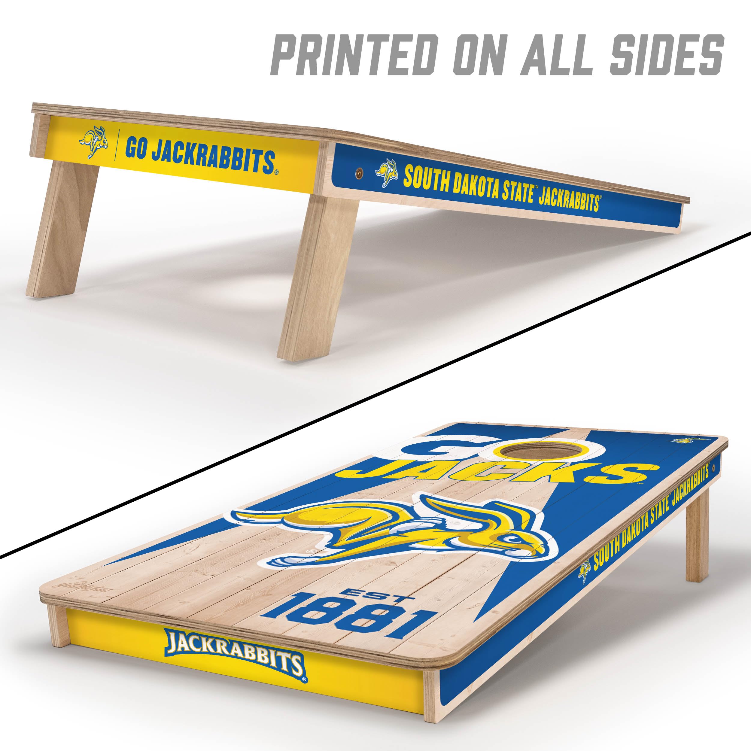 YouTheFan NCAA 2’ x 4’ Professional Wood Cornhole Game Set with Logo Bags - Perfect for Tailgating, Backyard Parties, and College Sports Events