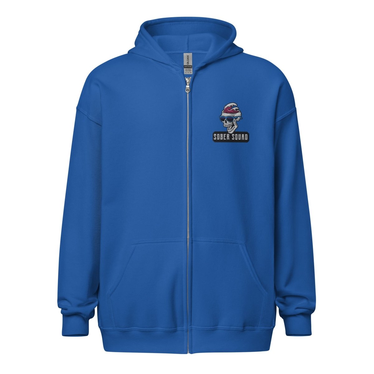Sober Squad Skull Wave Unisex Heavy Blend Zip Hoodie - Stylish Streetwear for Men & Women | Perfect for Casual Outfits, Gym Wear & Outdoor Activities