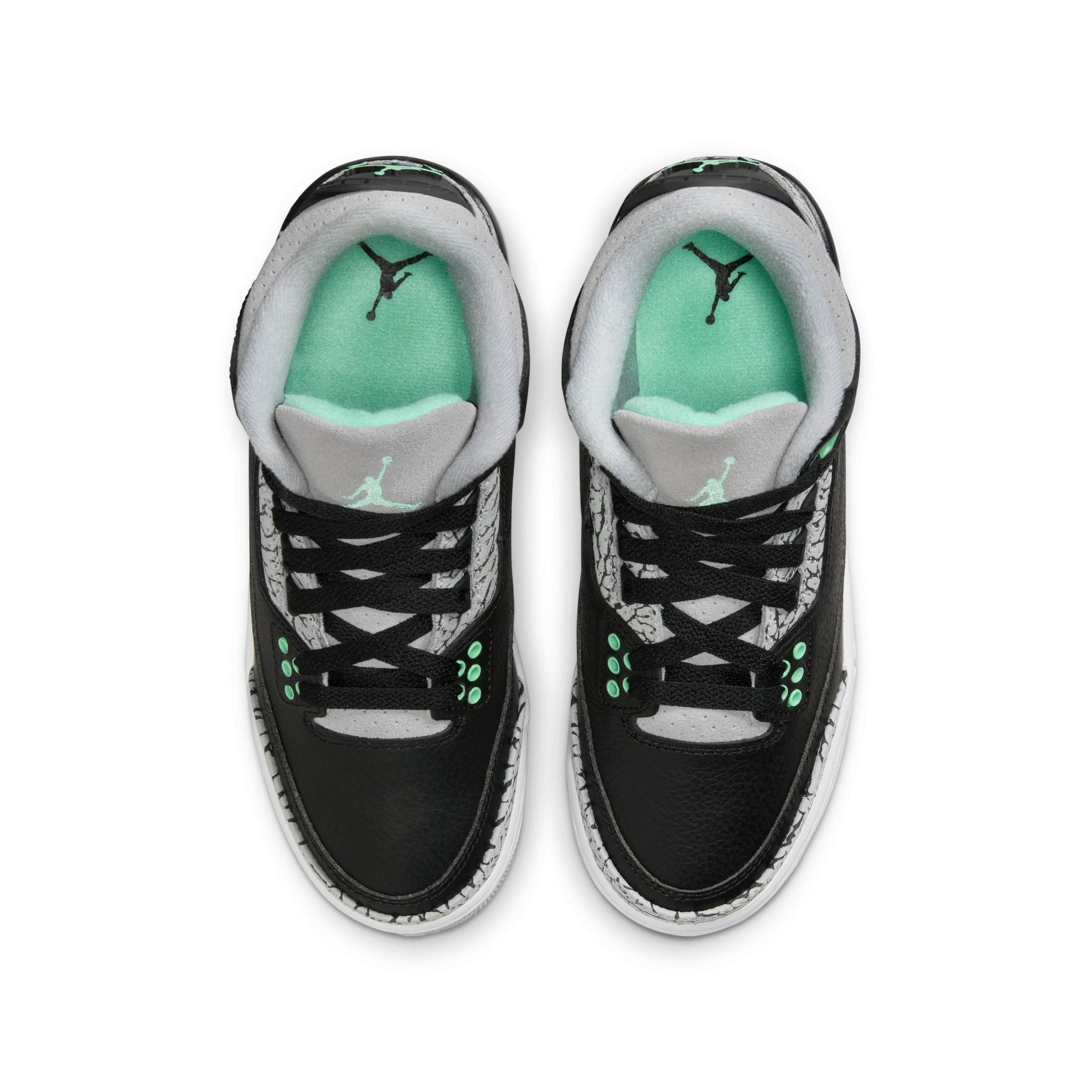 Air Jordan 3 Retro 'Green Glow' Kids Basketball Shoes - Lightweight Sneakers for Boys & Girls - Perfect for School, Sports & Casual Wear