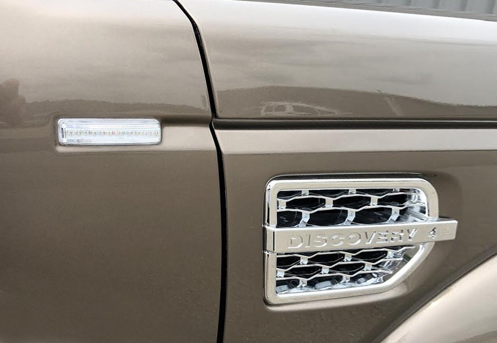Amber LED Side Marker Lights for Range Rover Sport & Discovery LR3 LR4 - Clear Lens, Durable & Bright - Perfect for Off-Roading, Night Driving & Customization