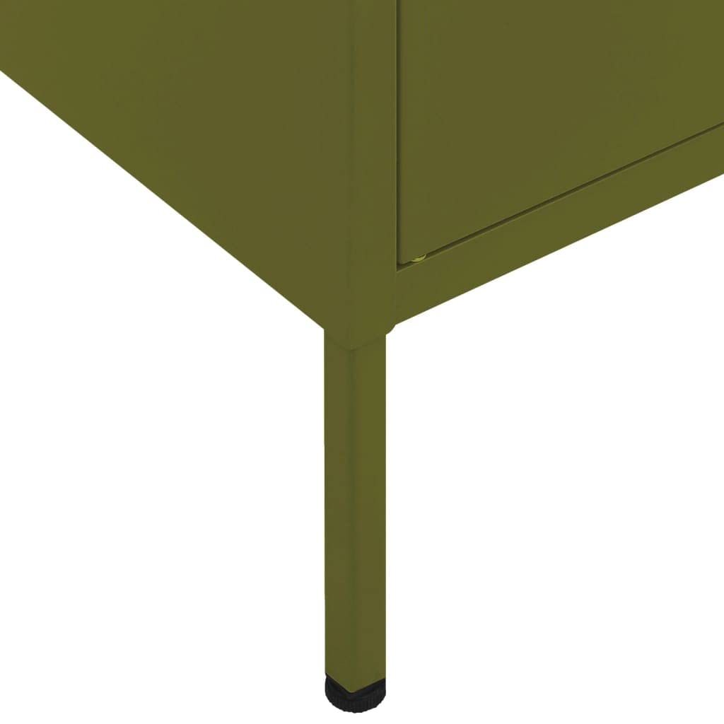 FAMIROSA 4-Door Steel Storage Cabinet with 2 Adjustable Shelves - 31.5