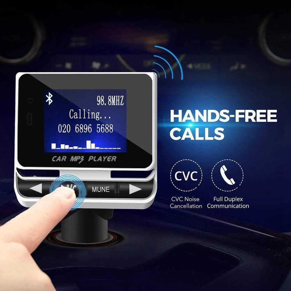 Bluetooth FM Transmitter for Car - Wireless MP3 Player with USB Charger & Hands-Free Calling for Road Trips