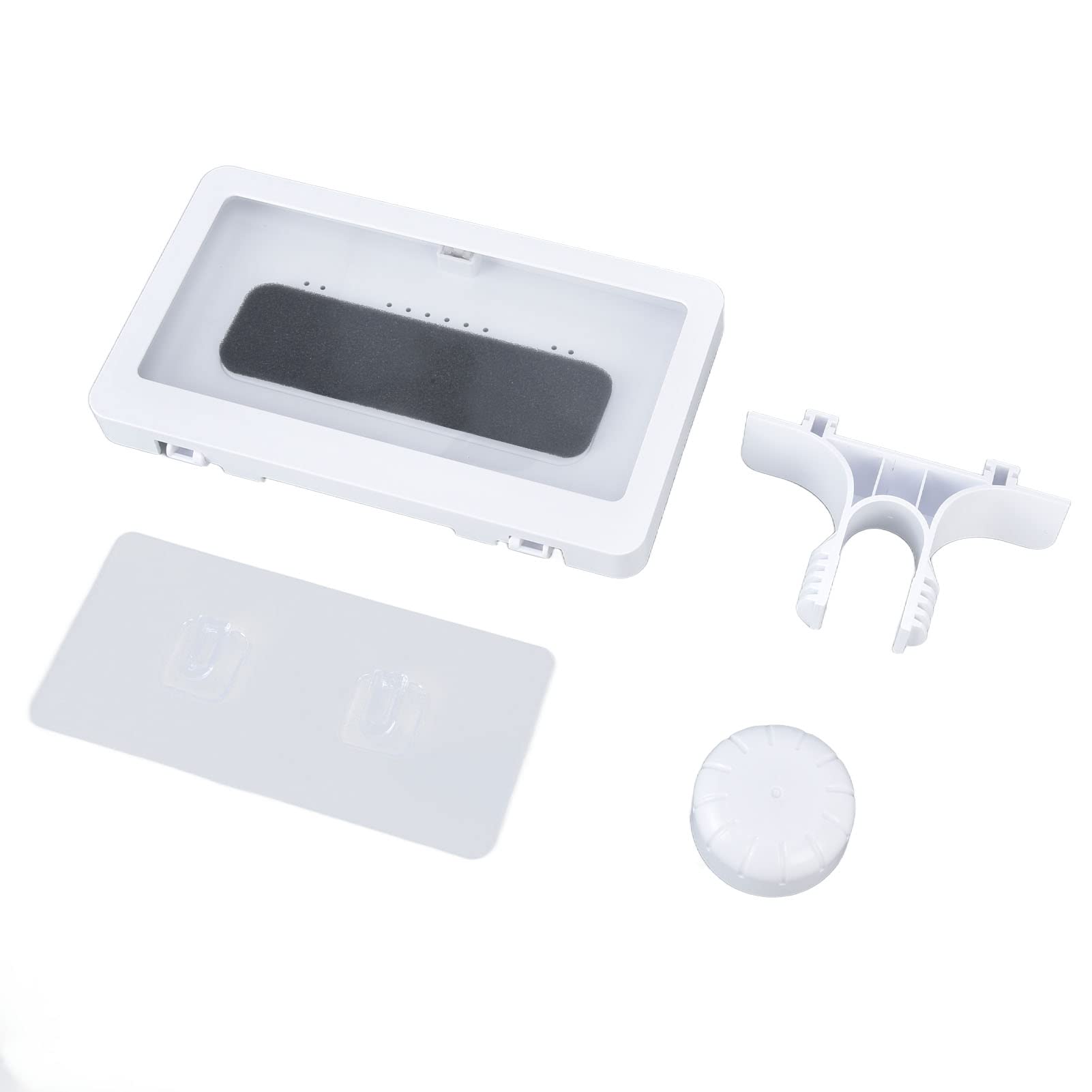 Waterproof Anti-Fog Phone Holder for Shower - Bathroom & Kitchen Touch Screen Shelf (White) | Perfect for Bathtub, Shower, Sink & Wet Areas
