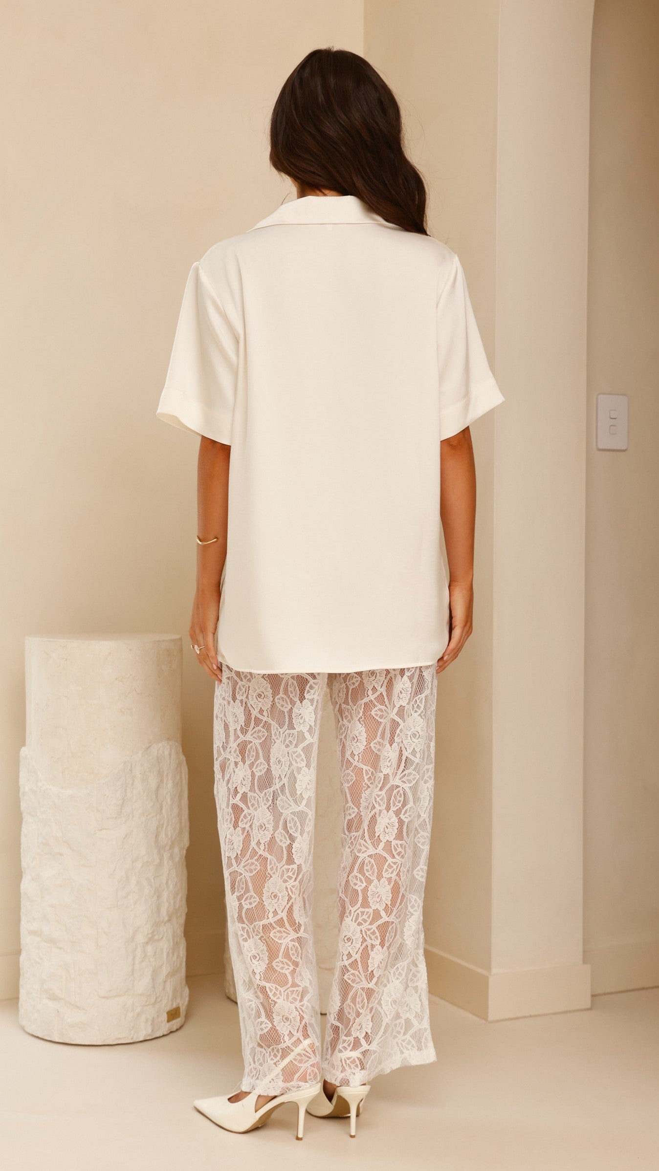 Baxter Pant White Lace - Elegant Women's Lace Pants for Casual Wear, Date Night & Special Occasions