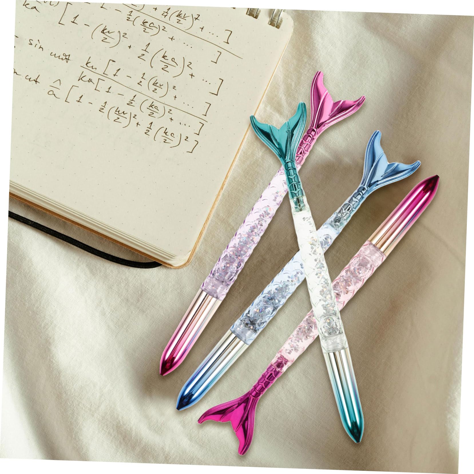4pcs Mermaid Ballpoint Pens - Smooth Writing Black Ink Pens for Kids & Adults - Decorative, Adorable & Portable for School, Office & Home Use - Perfect for Notes, Journaling & Gift Giving