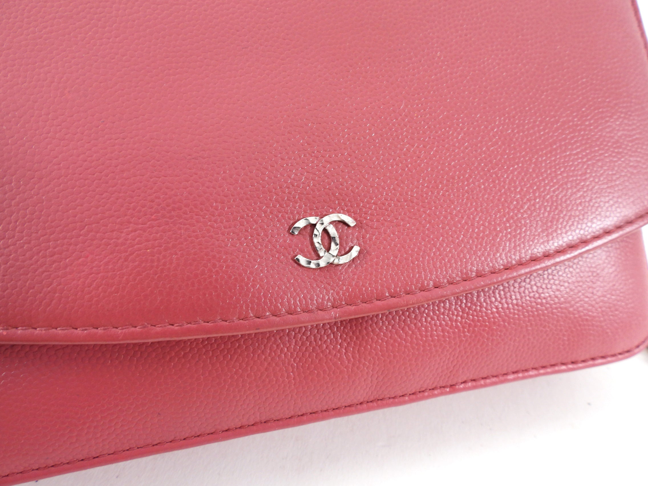 Chanel Dark Quartz Pink Sevruga Leather Wallet on Chain - Luxury Crossbody Bag for Women, Perfect for Parties & Evening Events