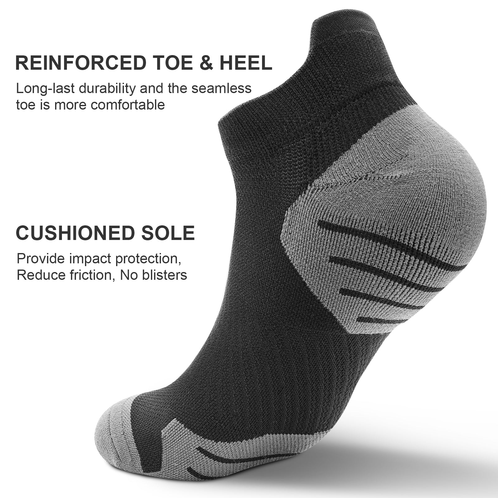 GECKOMAN x PAPLUS Women's Comfortable Low Cut Cushioned Socks 2-Pack - Perfect for Running, Yoga & Everyday Wear