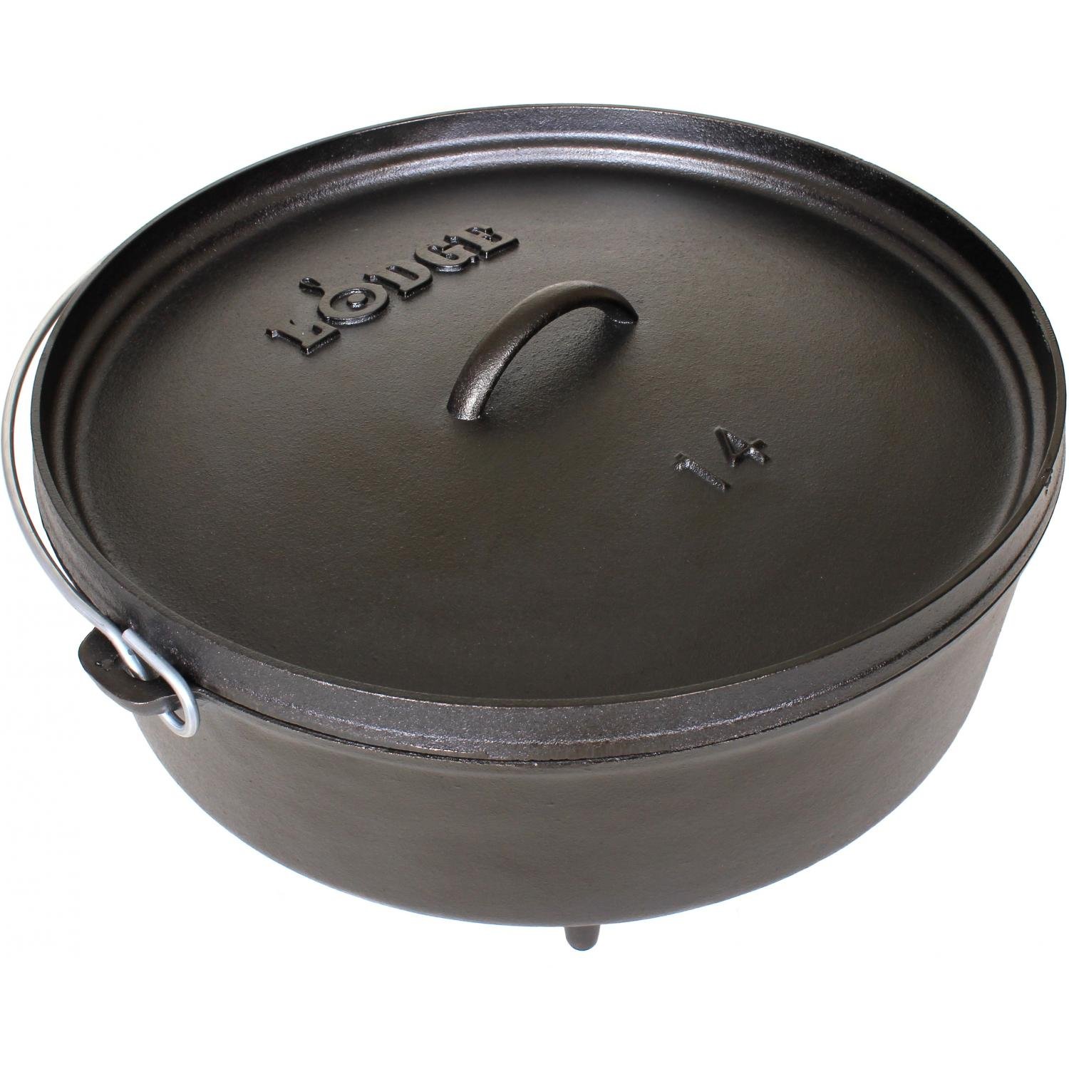 Lodge 6 Quart Pre-Seasoned Cast Iron Dutch Oven with Lid - Heavy Duty Camping Cookware for Outdoor Cooking, Baking, Stewing - Perfect for Oven, Stove, Grill & Campfire - Black Cast Iron Pot for Backpacking, RV Trips & Home Kitchen Use