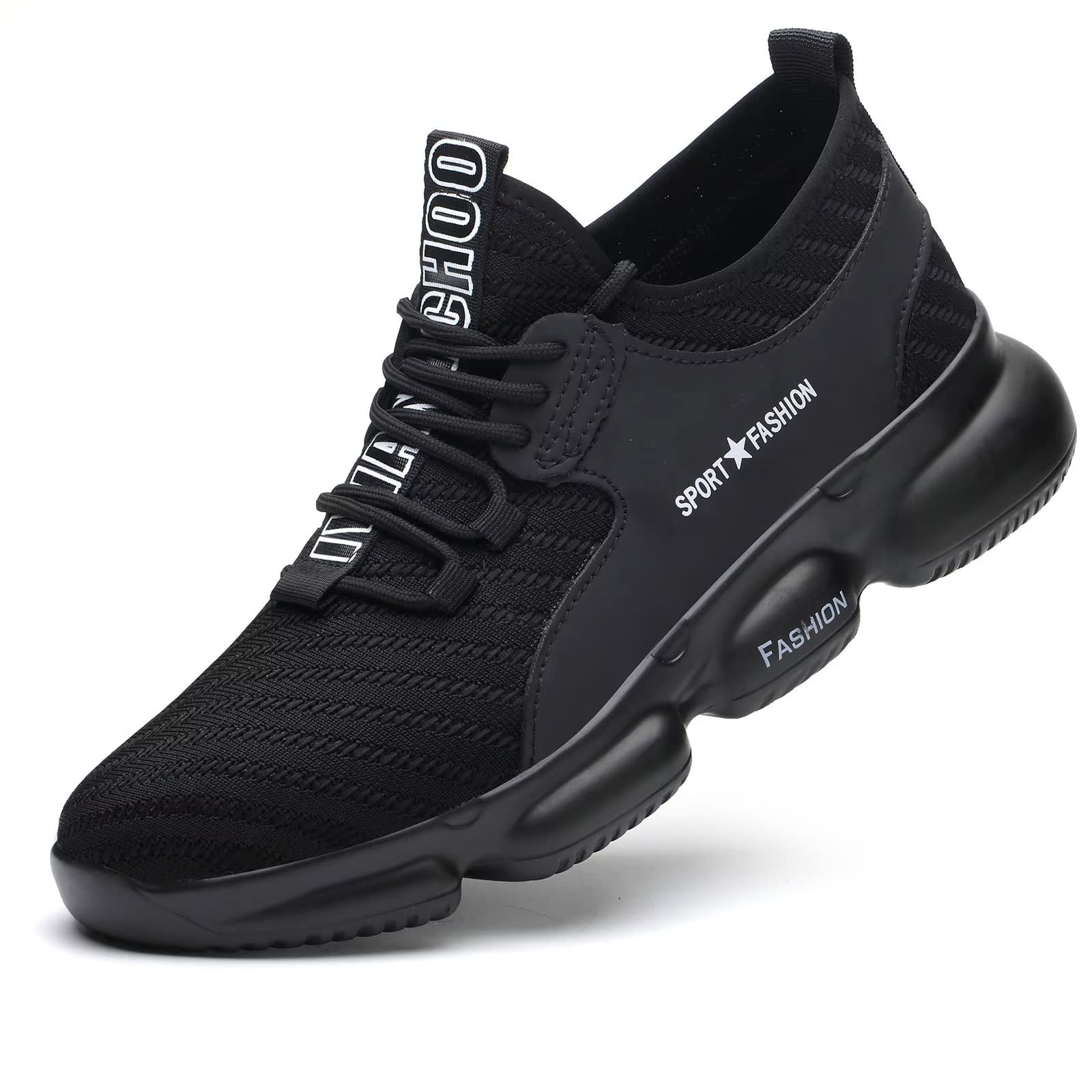 Men's Steel Toe Work Shoes - Lightweight Anti-Slip Safety Boots with Breathable Design for Construction & Industrial Work | OSHA Compliant Work Sneakers for Warehouse, Factory & Outdoor Jobs