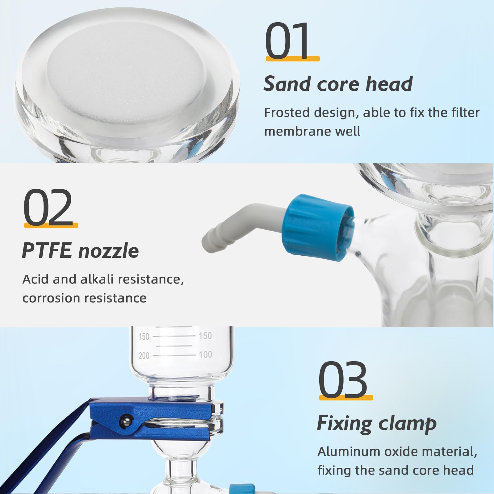 Premium 1000ml Borosilicate Glass Vacuum Distillation & Filtration Apparatus - Lab-Grade Chemistry Equipment for Essential Oil Extraction, Solvent Purification & Research Applications