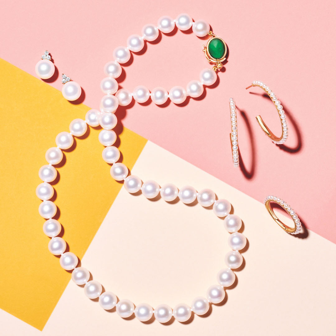 Elegant Madison Pearl and Diamond Earrings for Women - Perfect for Weddings, Parties & Special Occasions