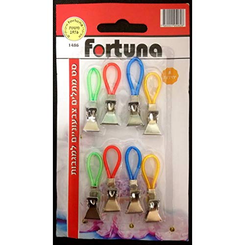 8-Pack Colorful Hand Towel Clips & Hooks - Durable Bathroom & Kitchen Towel Holders for Hanging, Organizing (Perfect for Home, RV, Dorm)
