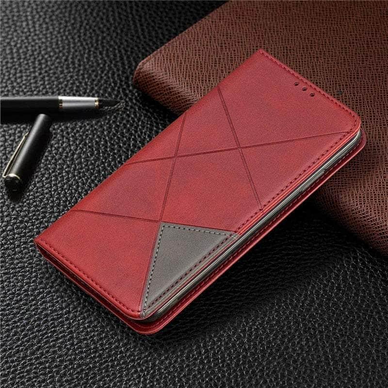 Samsung Galaxy A14 Magnetic Wallet Leather Flip Cover Case - Slim Protective Phone Cover with Card Holder for Everyday Use & Travel