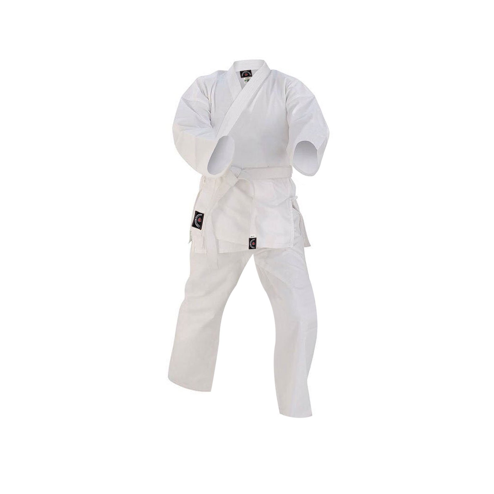 Prime Fitness Kids Karate Uniform - 7oz White Poly-Cotton Martial Arts Gi (Size 000-3) for Training & Competition | Perfect for Dojo Practice, Karate Classes & Tournaments